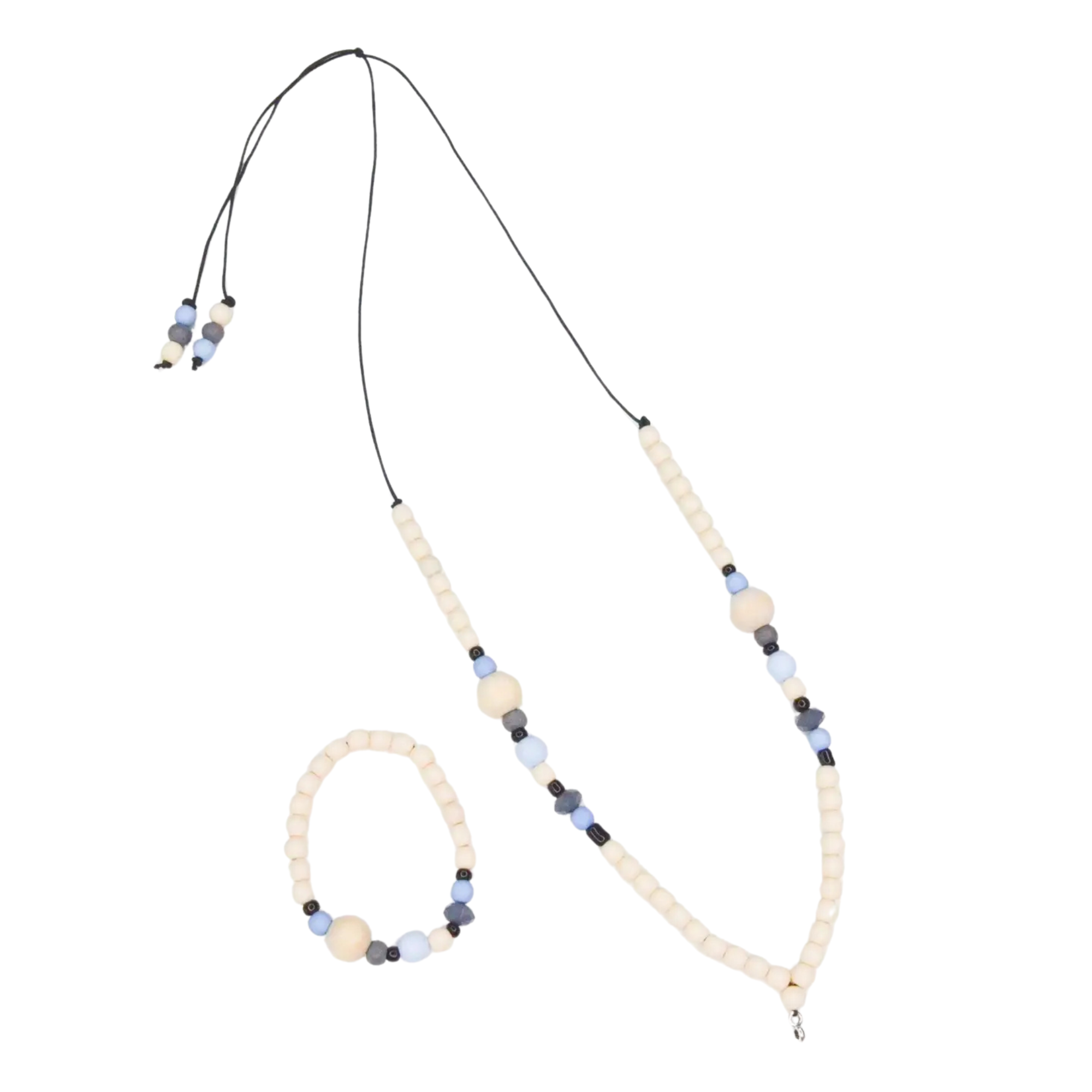 Ensemble collier et bracelet à perles pour petit garçon de la marque Feestbeest