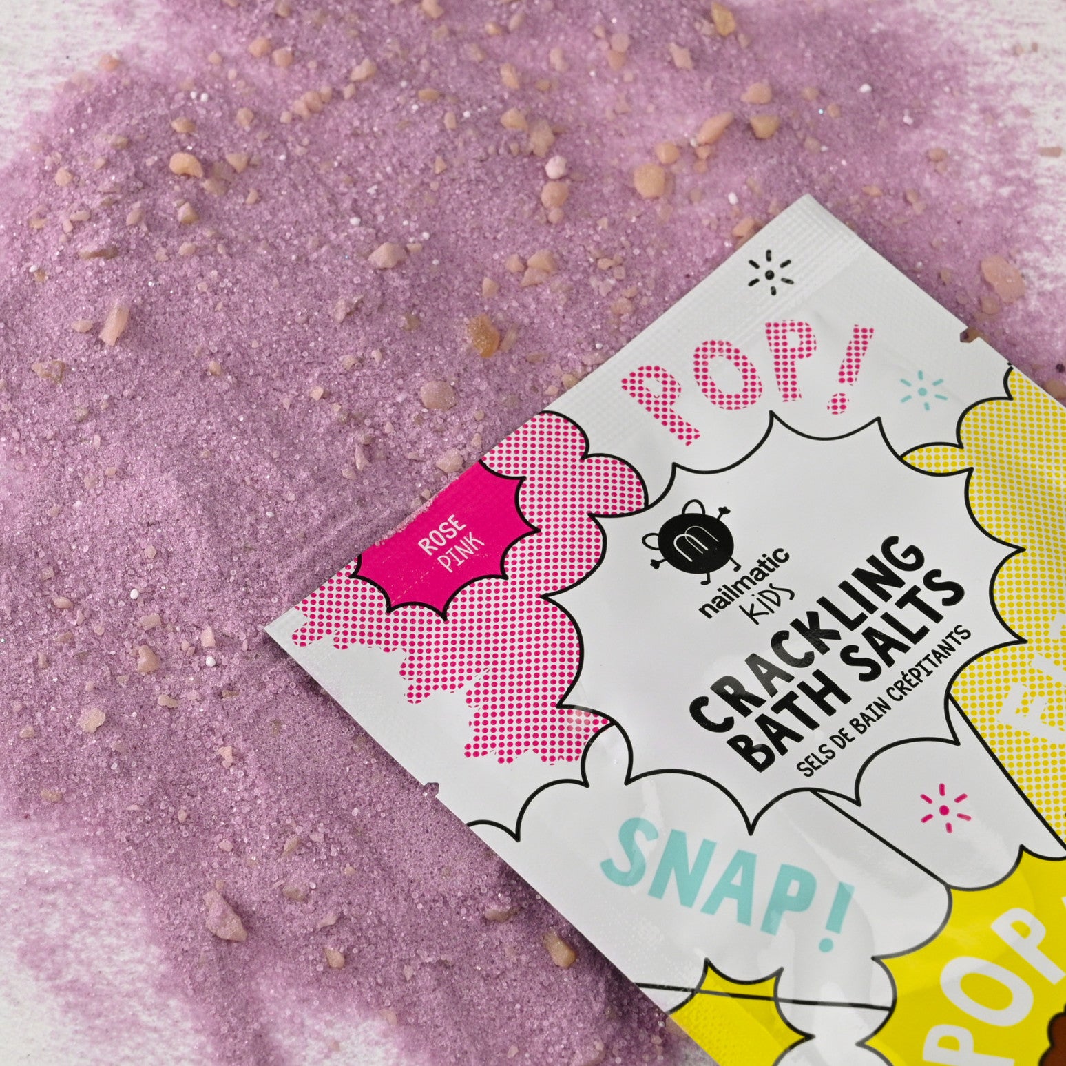 Sel de bain crépitant "Rose" - NAILMATIC