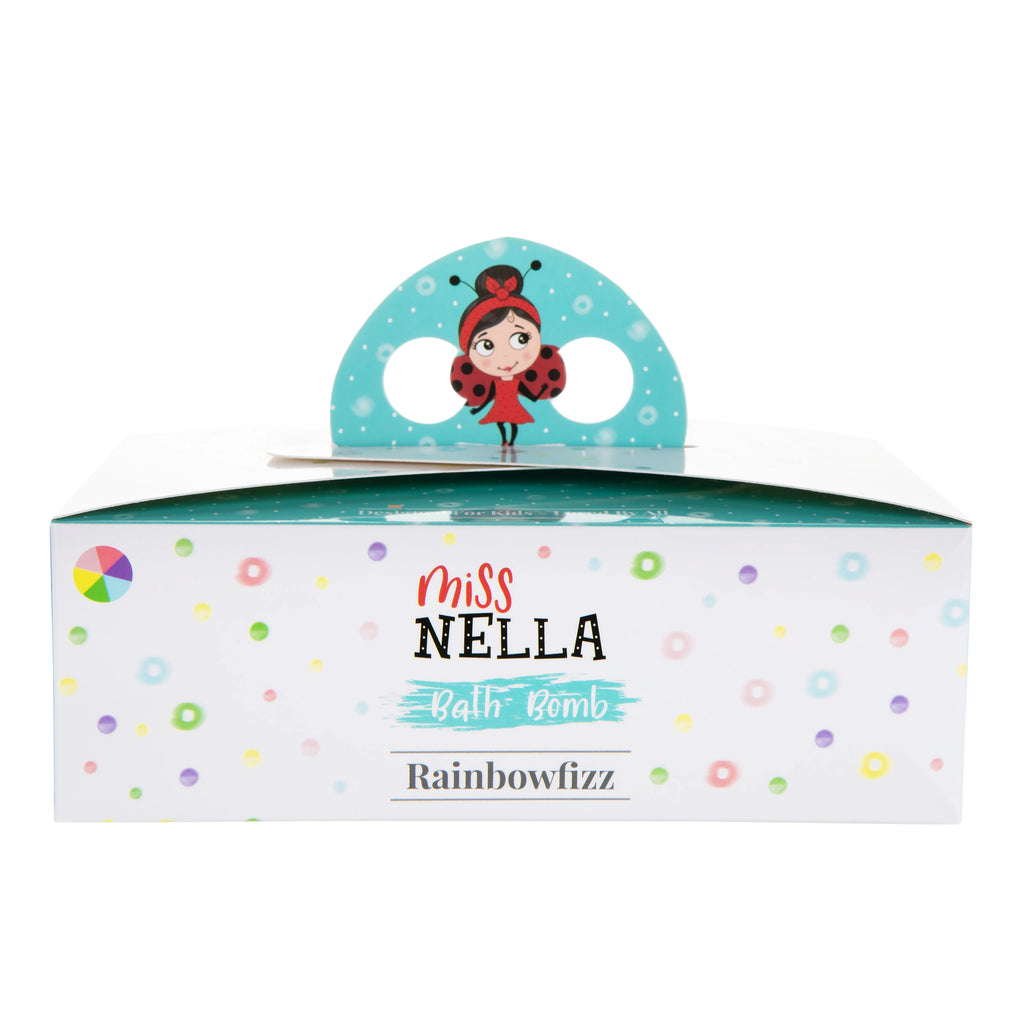 Set of 6 natural bath bombs for sensitive skin "Rainbowfizz" - MISS NELLA