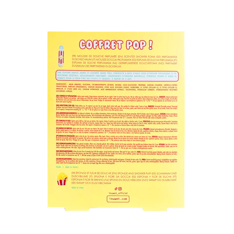Arriere coffret douche pop corn 