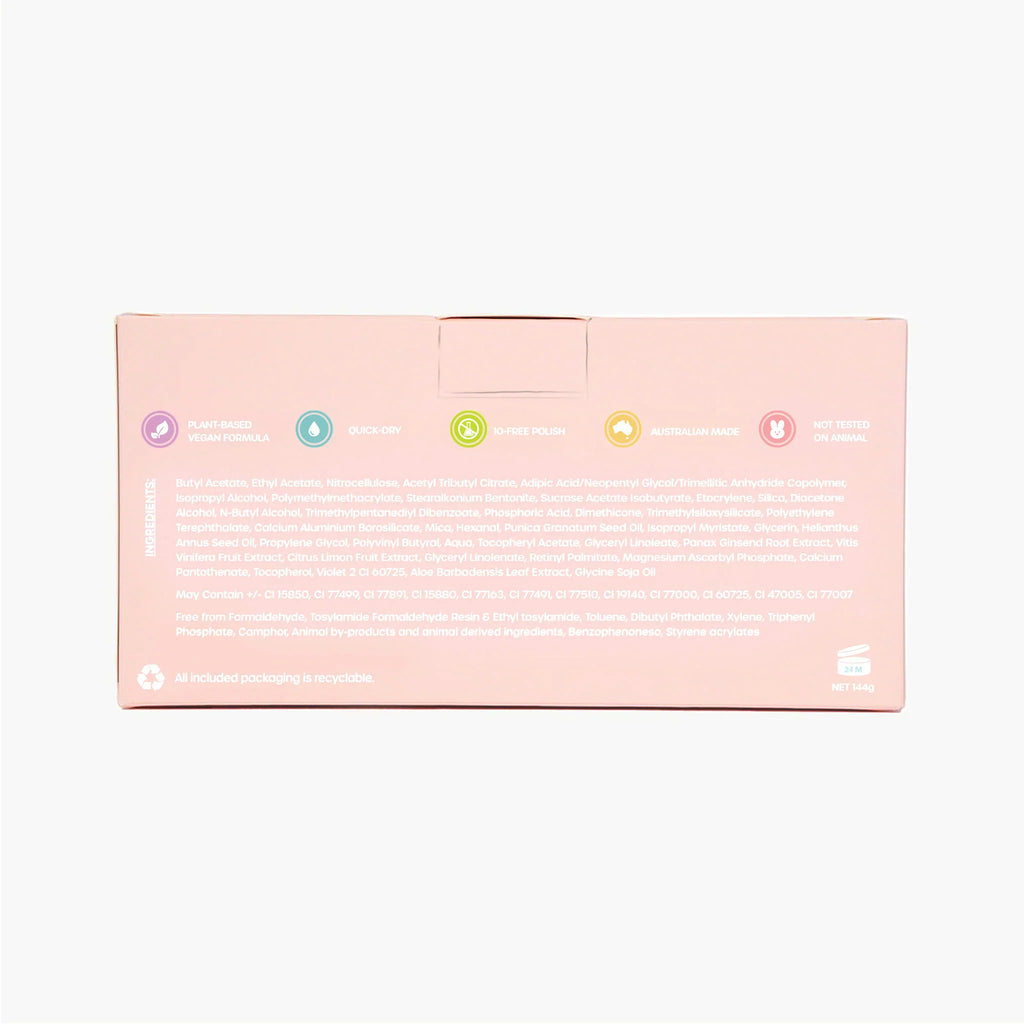 Arriere coffret vernis pink pamper 