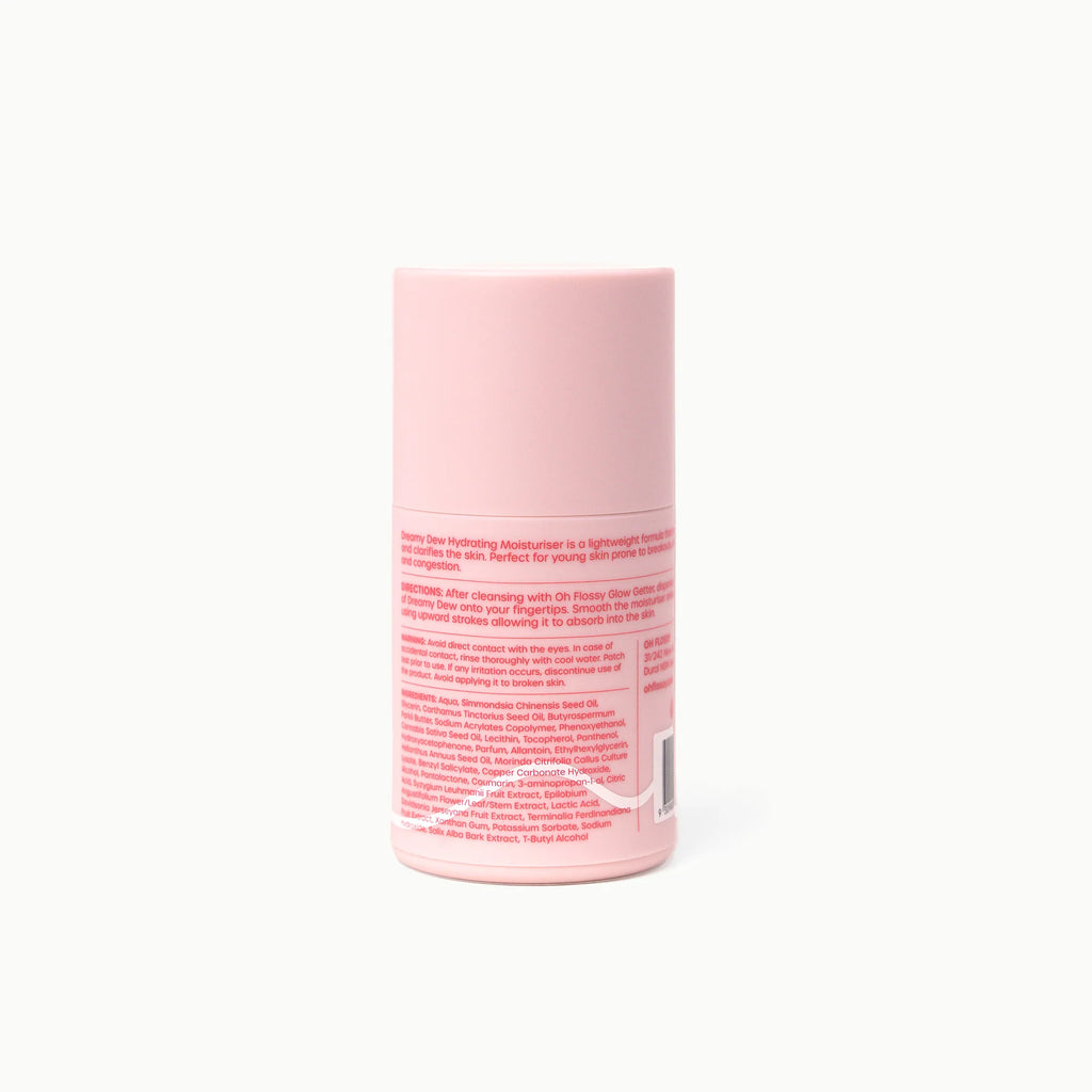 Arrière flacon crème hydratante visage enfants 