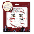 Autocollant visage zombie 