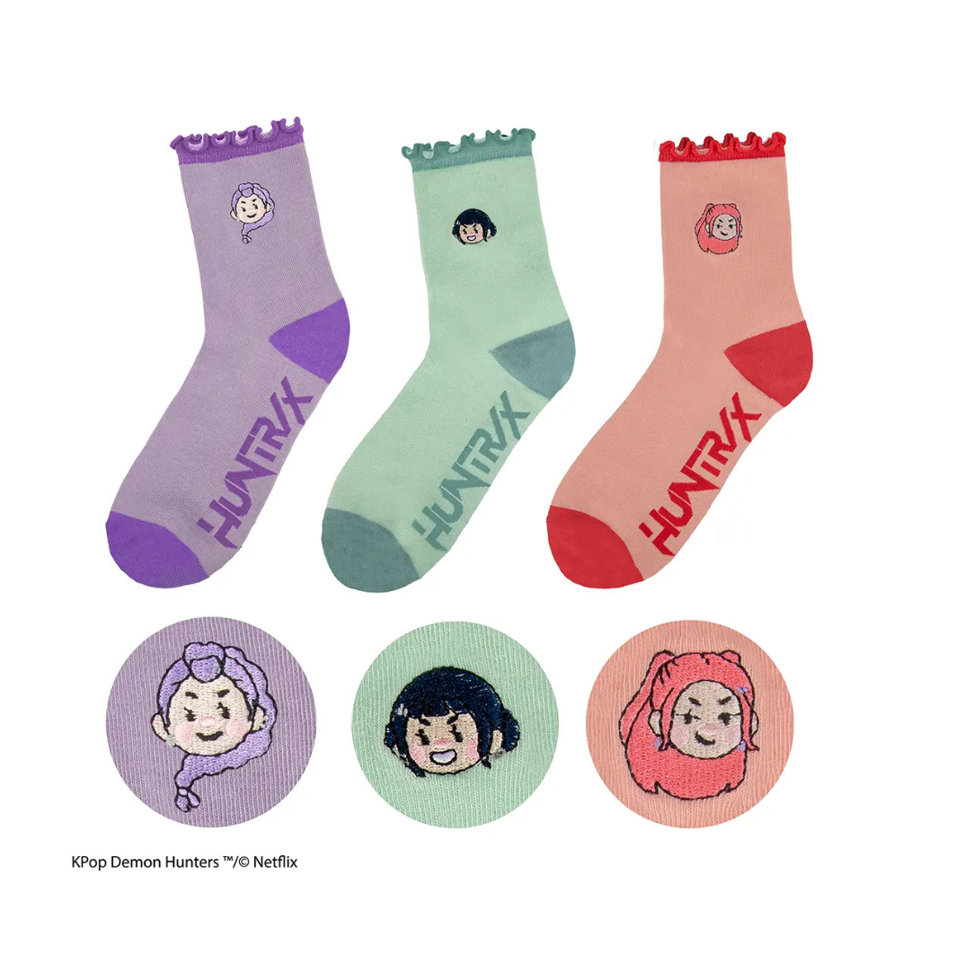 Chaussettes à volants, pointure 29-30 (3 paires) - KPop Demon Hunters