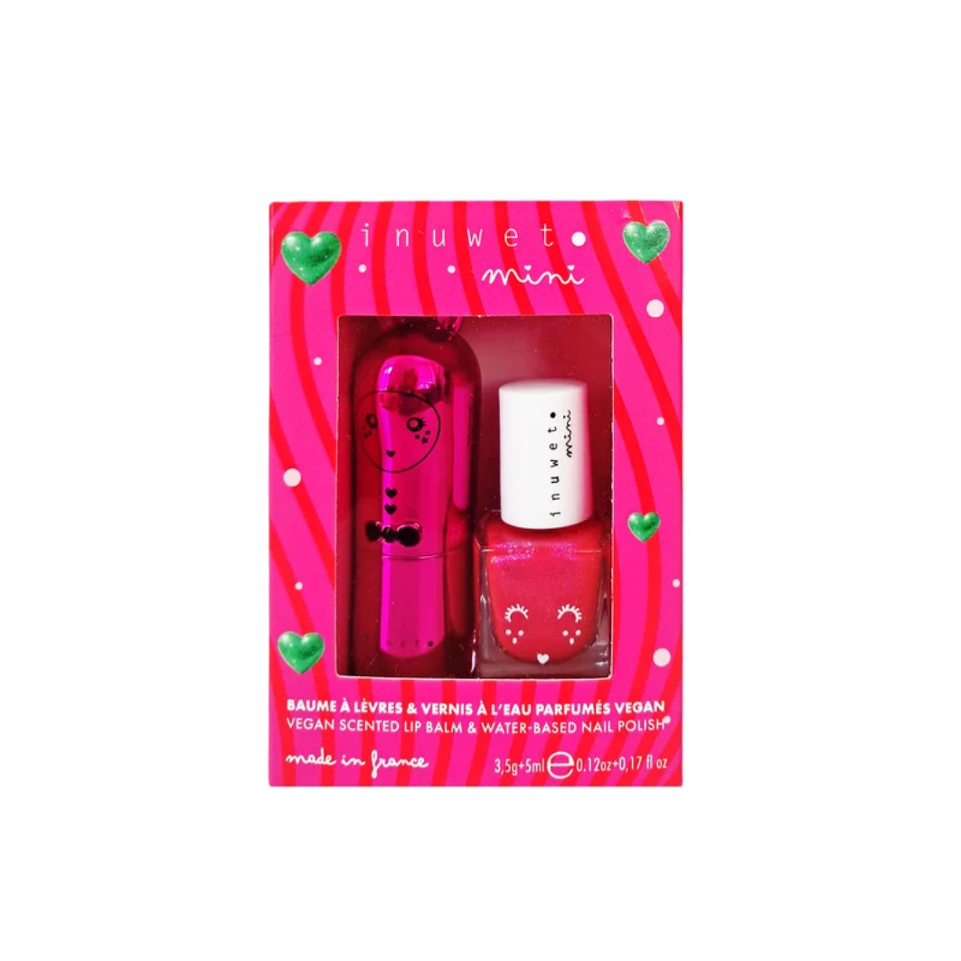 Coffret vernis et baume à lèvres "Rose Mood" - INUWET