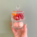 Pot en verre avec perles de bain (15 perles)