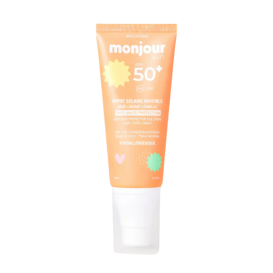 Spray solaire invisible SPF50+ dés 1 an - MONJOUR