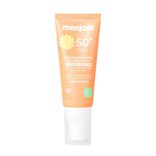 Spray solaire invisible SPF50+ dés 1 an - MONJOUR