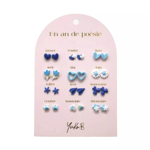 Boucles d'oreille enfants en acier inoxydable Yuko B 