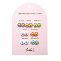 Boucles d'oreilles enfants en acier inoxydable en forme de fleurs 