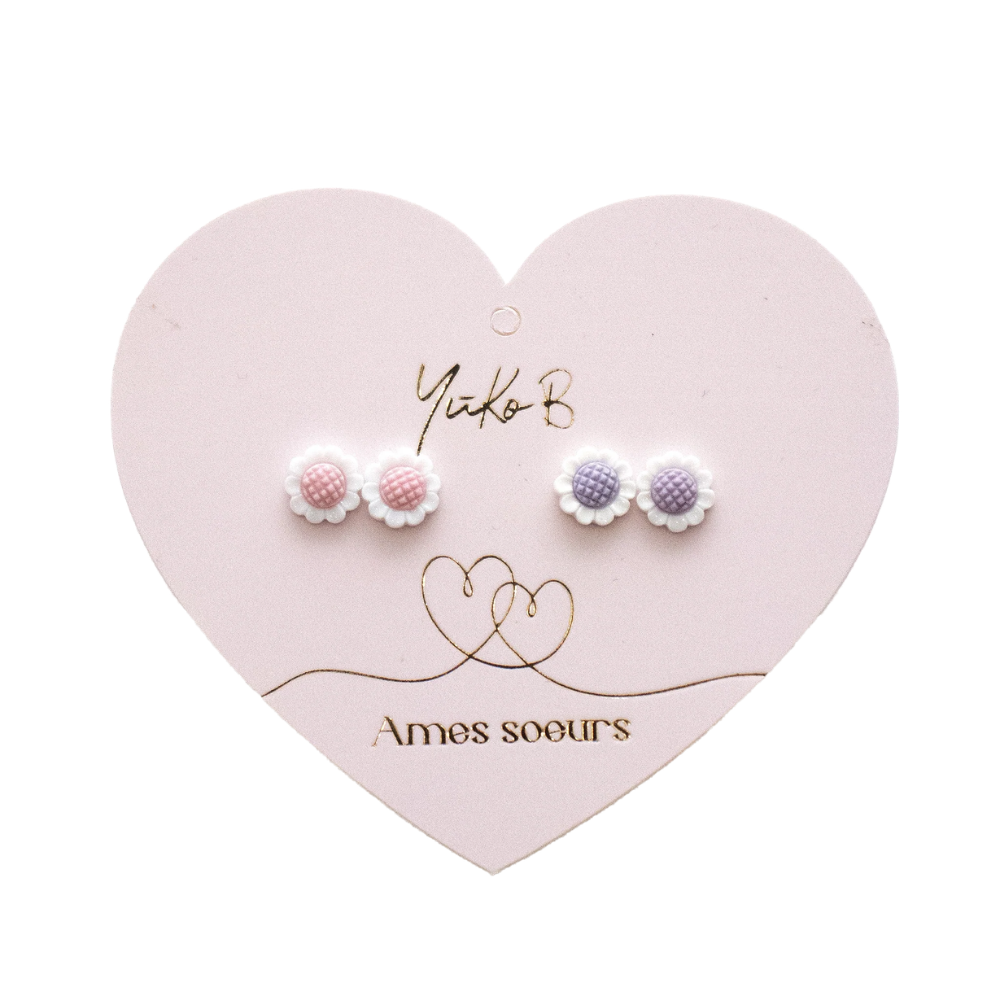 Boucle d'oreille fleur 