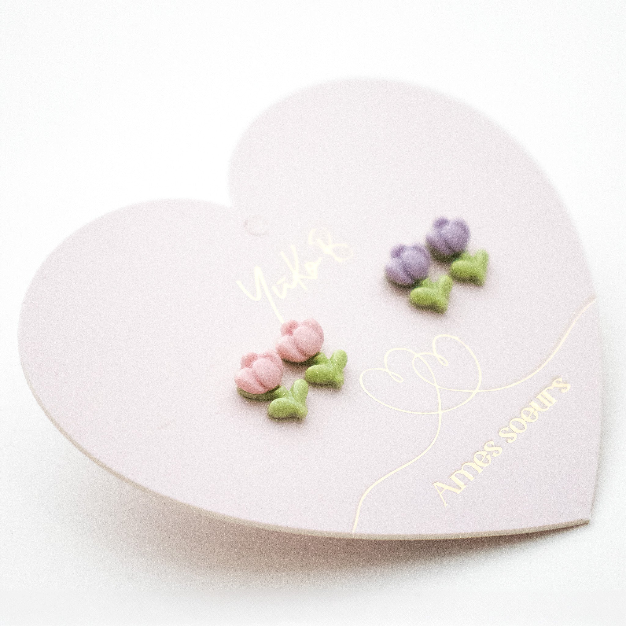 Boucles d'oreilles fille fleurs 