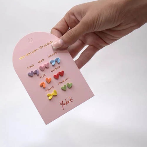 Boucles d'oreilles pour enfants en acier inoxydable en forme de coeur 