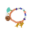 Bracelet en perles pour enfant rose et bleu de la marque Feestbeest 