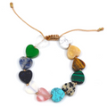 Bracelets pour enfants avec pierres précieuses en forme de coeurs 