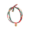 Bracelet pour fille colore ajustable avec coeur en or le petit lien de paris