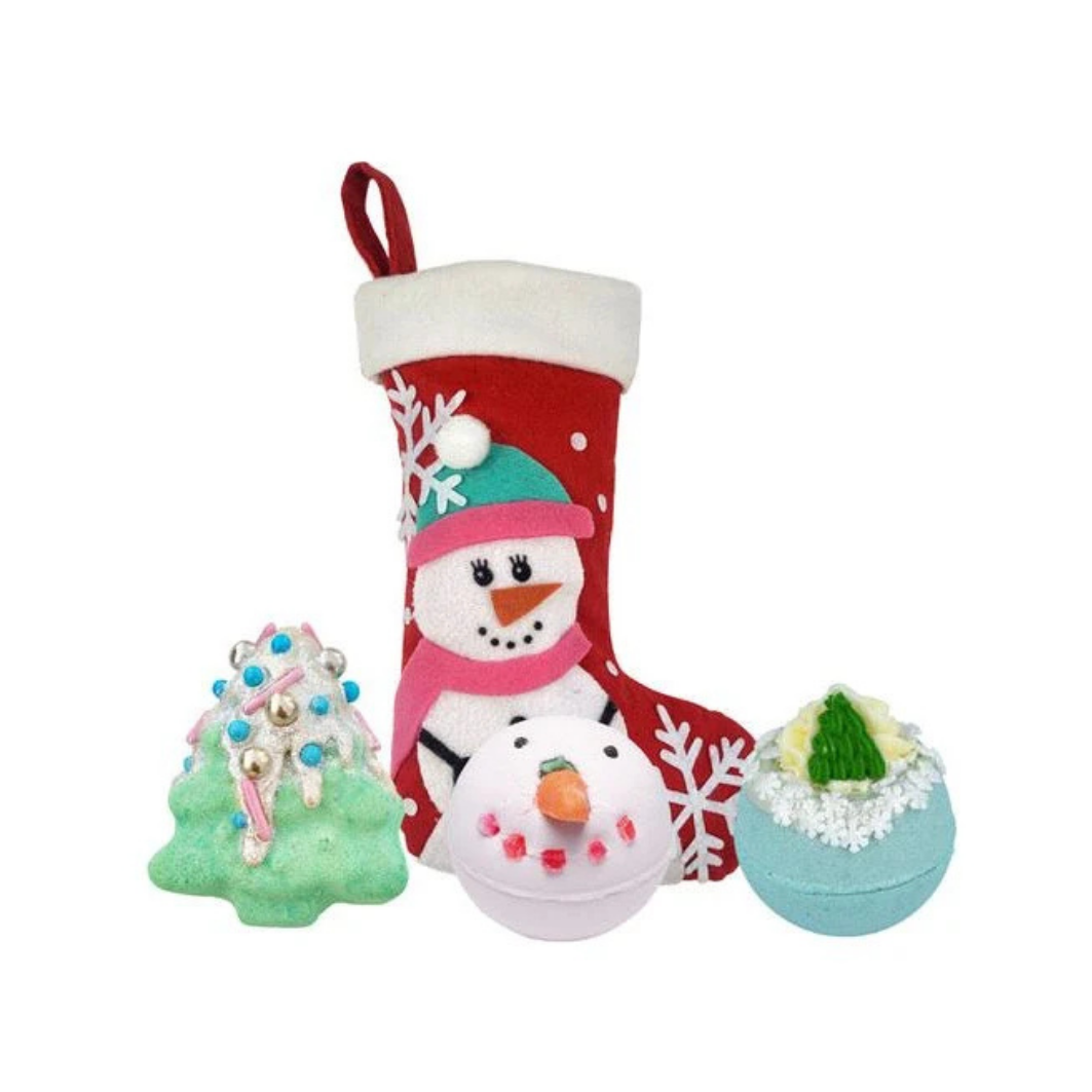 Chaussette de noel avec bombes de bain 