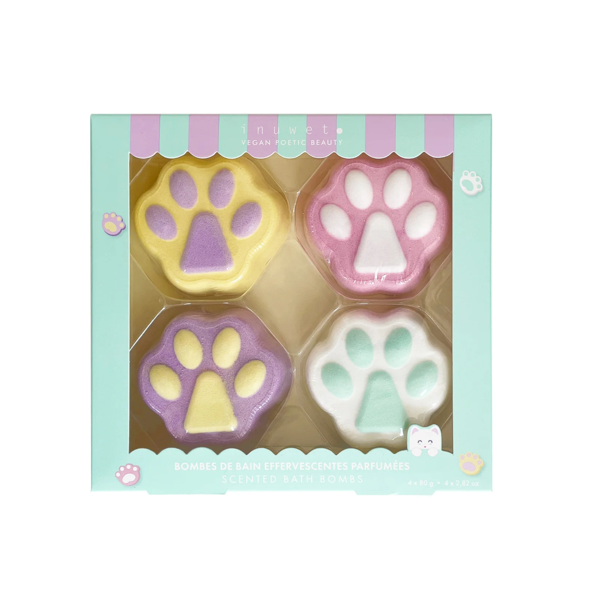 Coffret de 4 bombes de bain pour enfants Inuwet