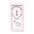 Coffret de cadeau de bijoux pour enfants compose d'un serre tete, d'une pince a cheveux, d'un bracelet et d'une bague 