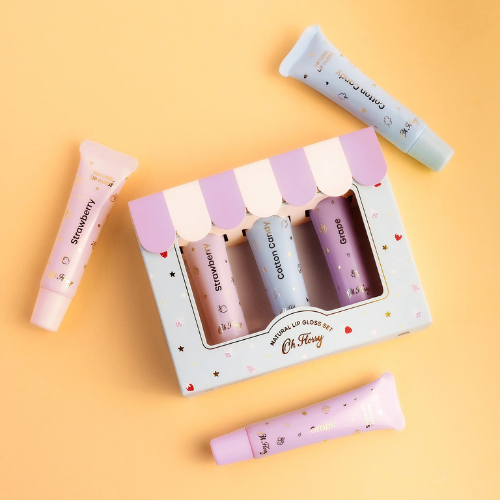 Coffret de 3 gloss naturels parfumés pour enfants Oh Flossy 