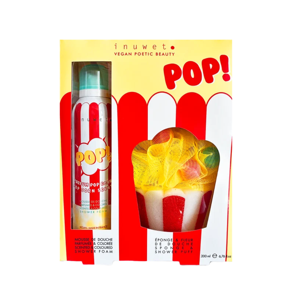 Coffret mousse de douche pop corn