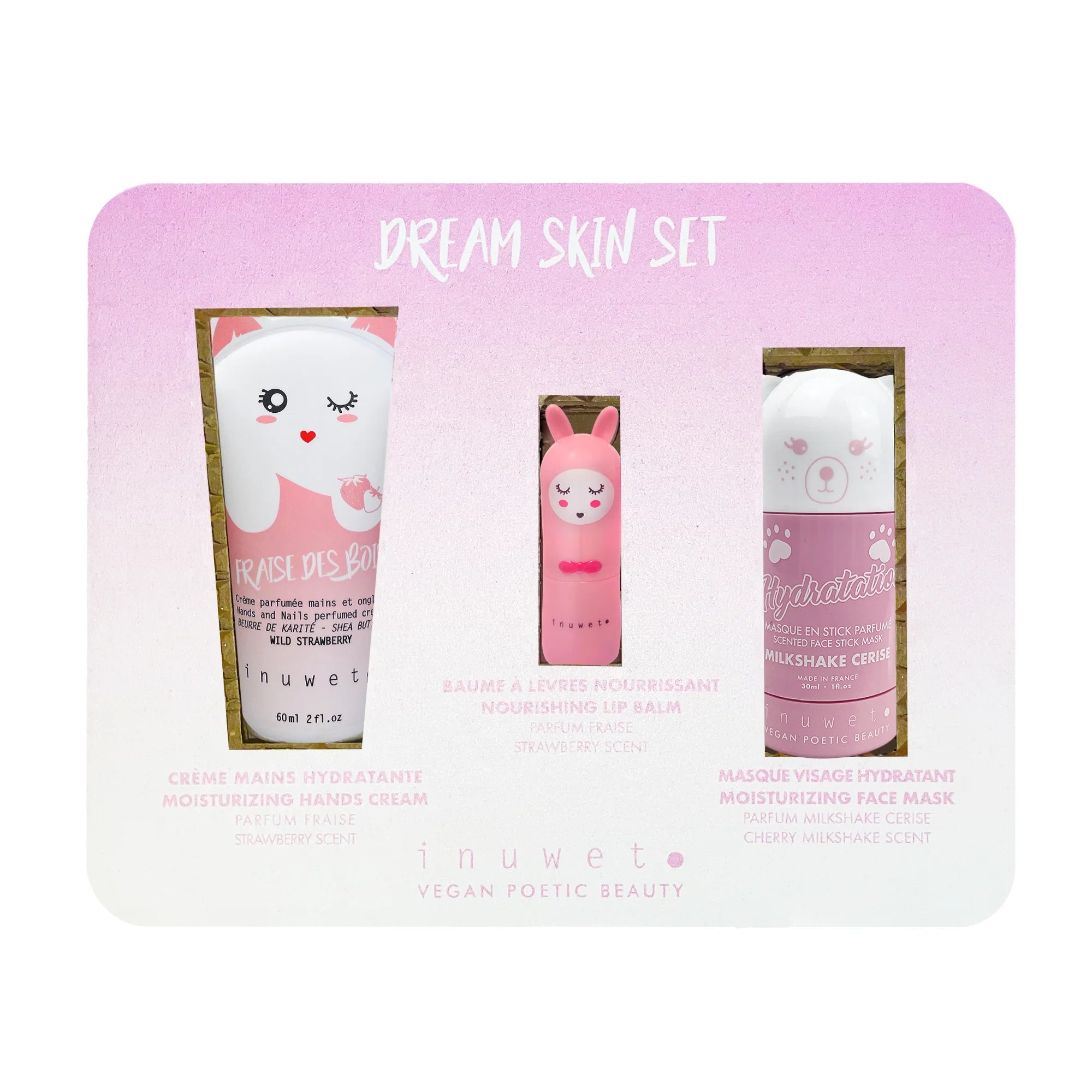 "Strawberry/Cherry" Beauty Routine Set - INUWET