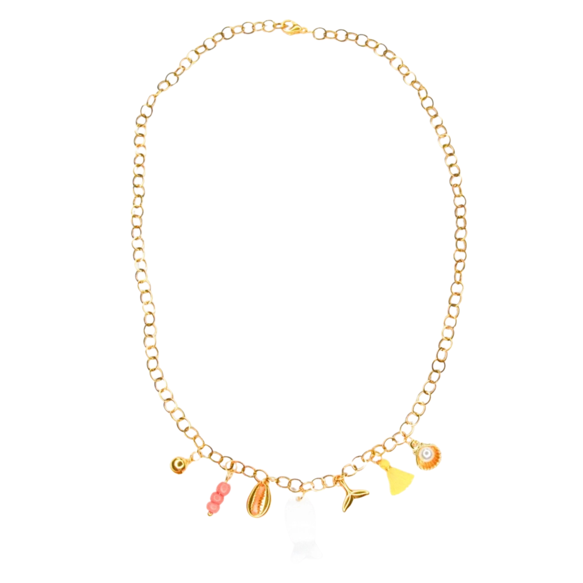 Collier à charms pour enfants de la marque Feestbeest avec des petits coquillages