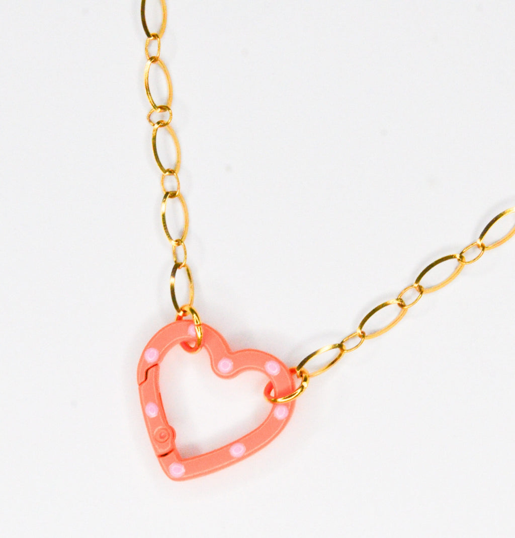 Collier à breloques "Coeur orange" - FEESTBEEST