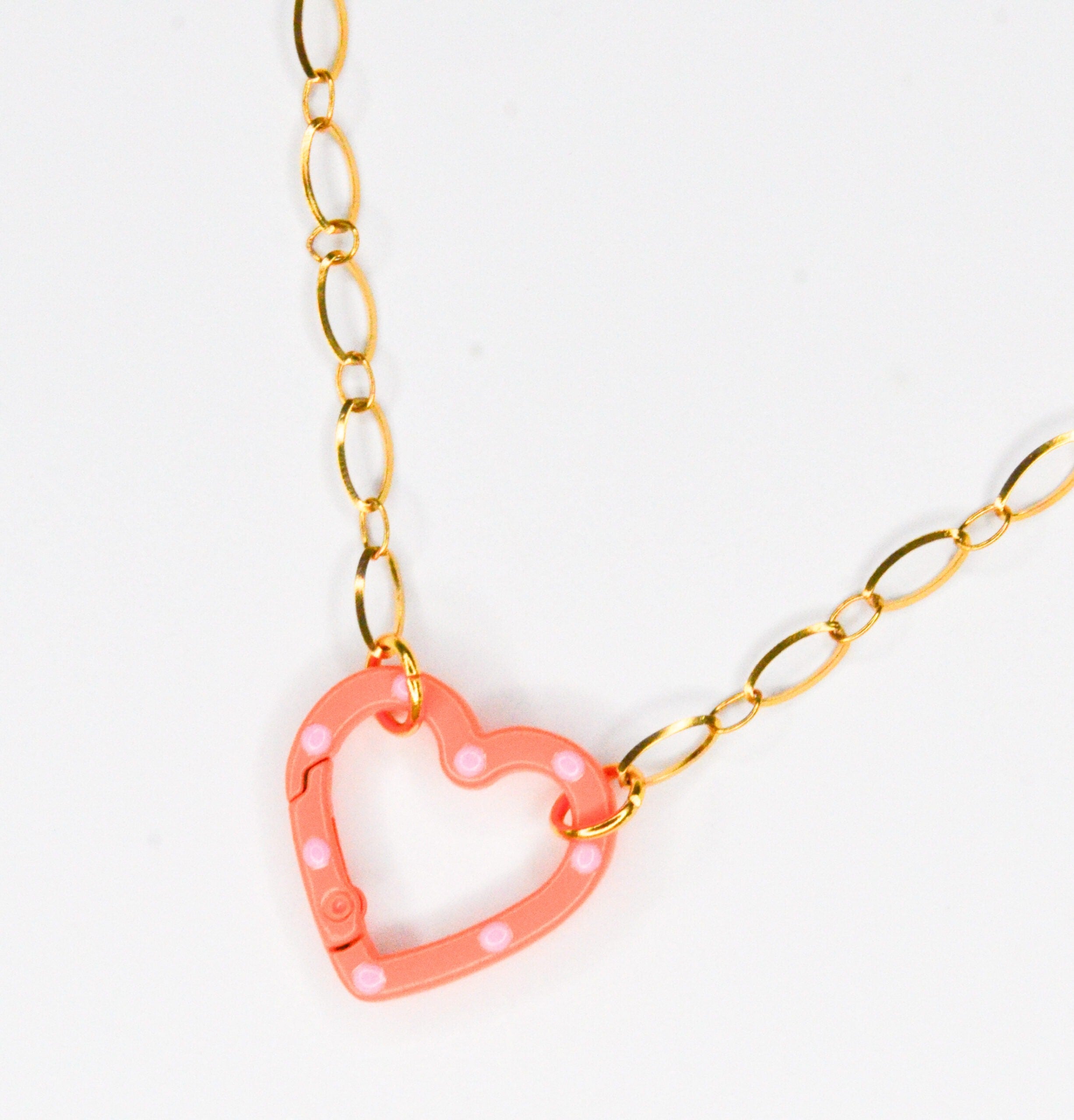 Collier à breloques "Coeur orange" - FEESTBEEST