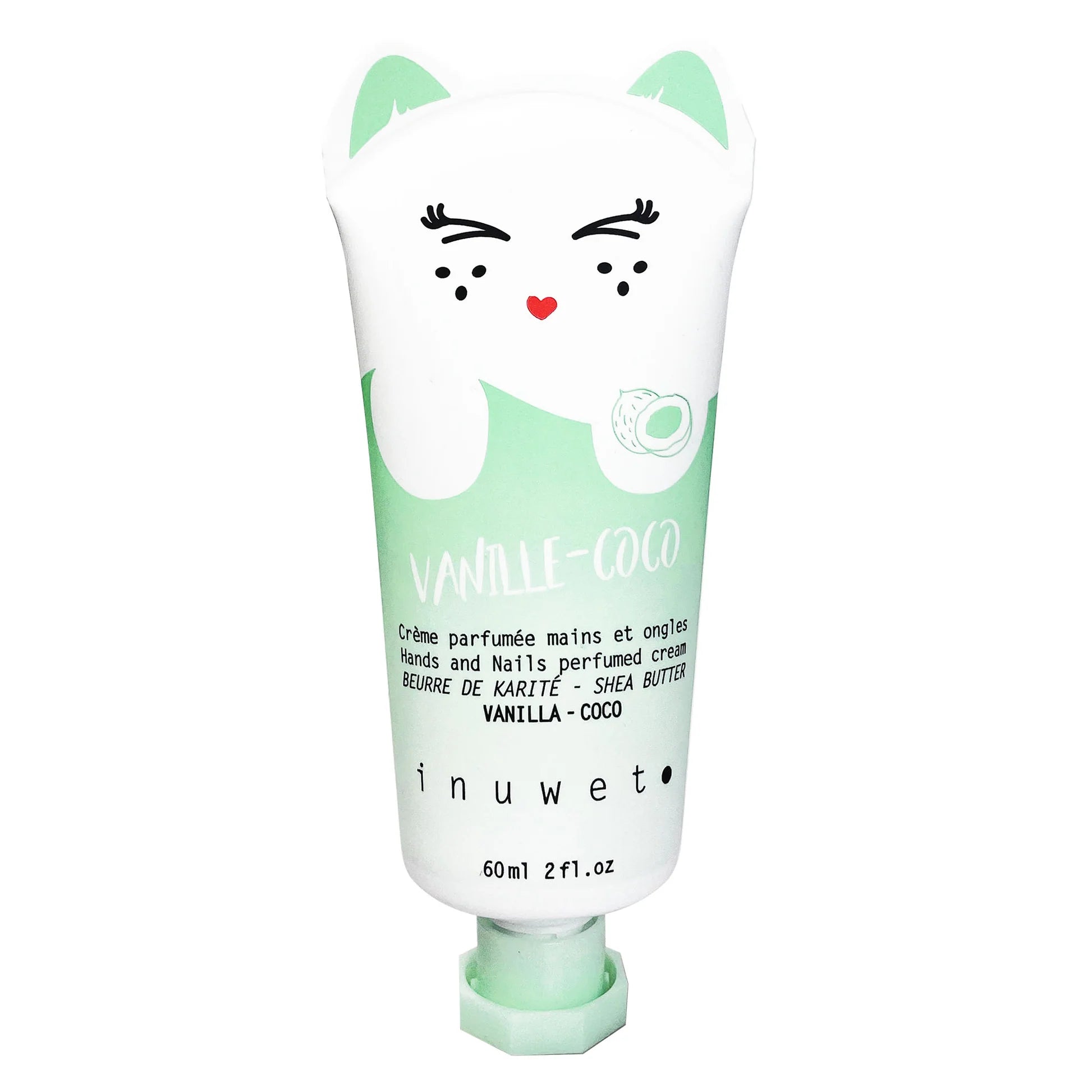 Crème pour les mains pour les enfants de la marque Inuwet senteur vanille et coco