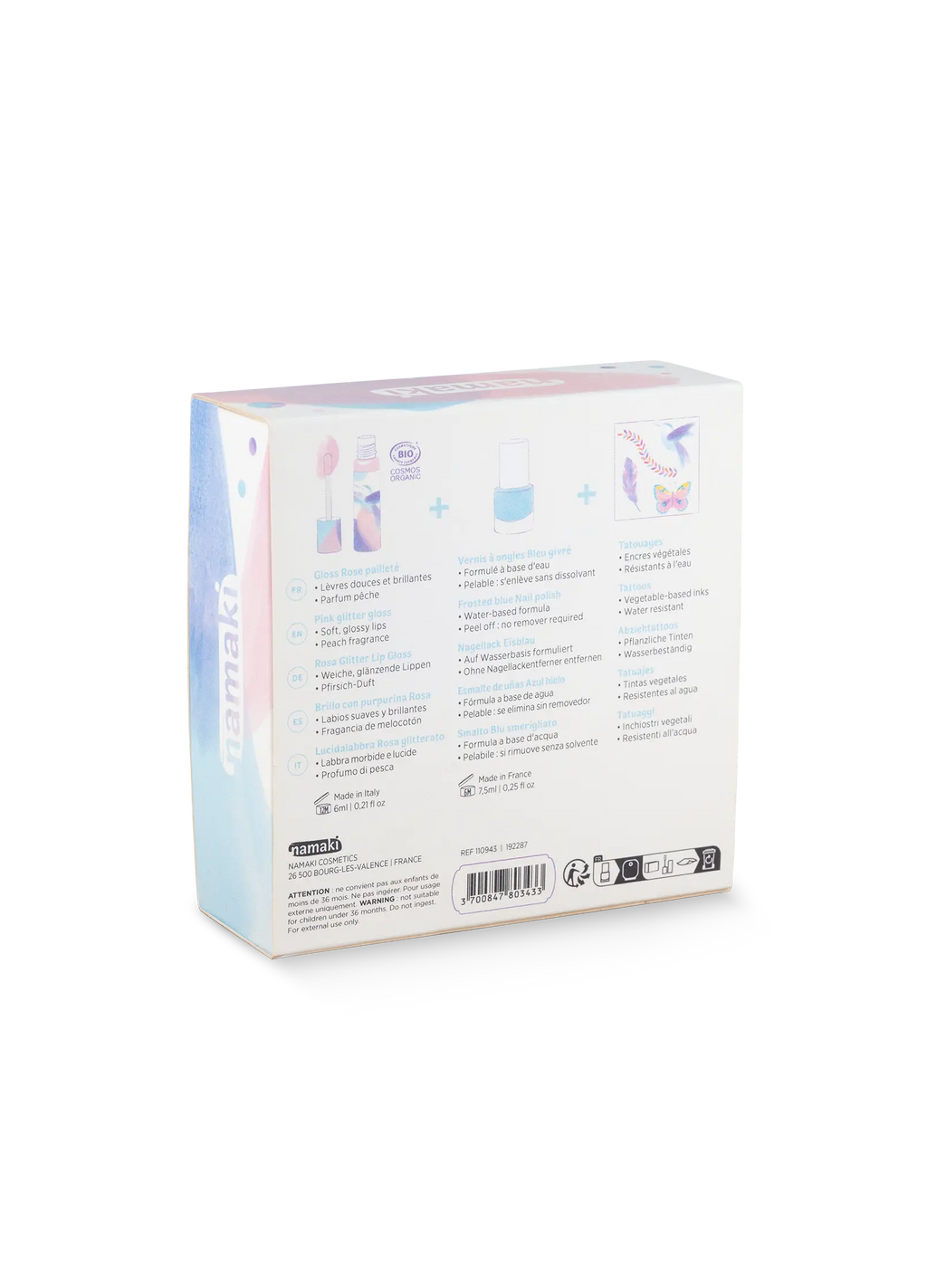 Dos coffret maquilllage Namaki 
