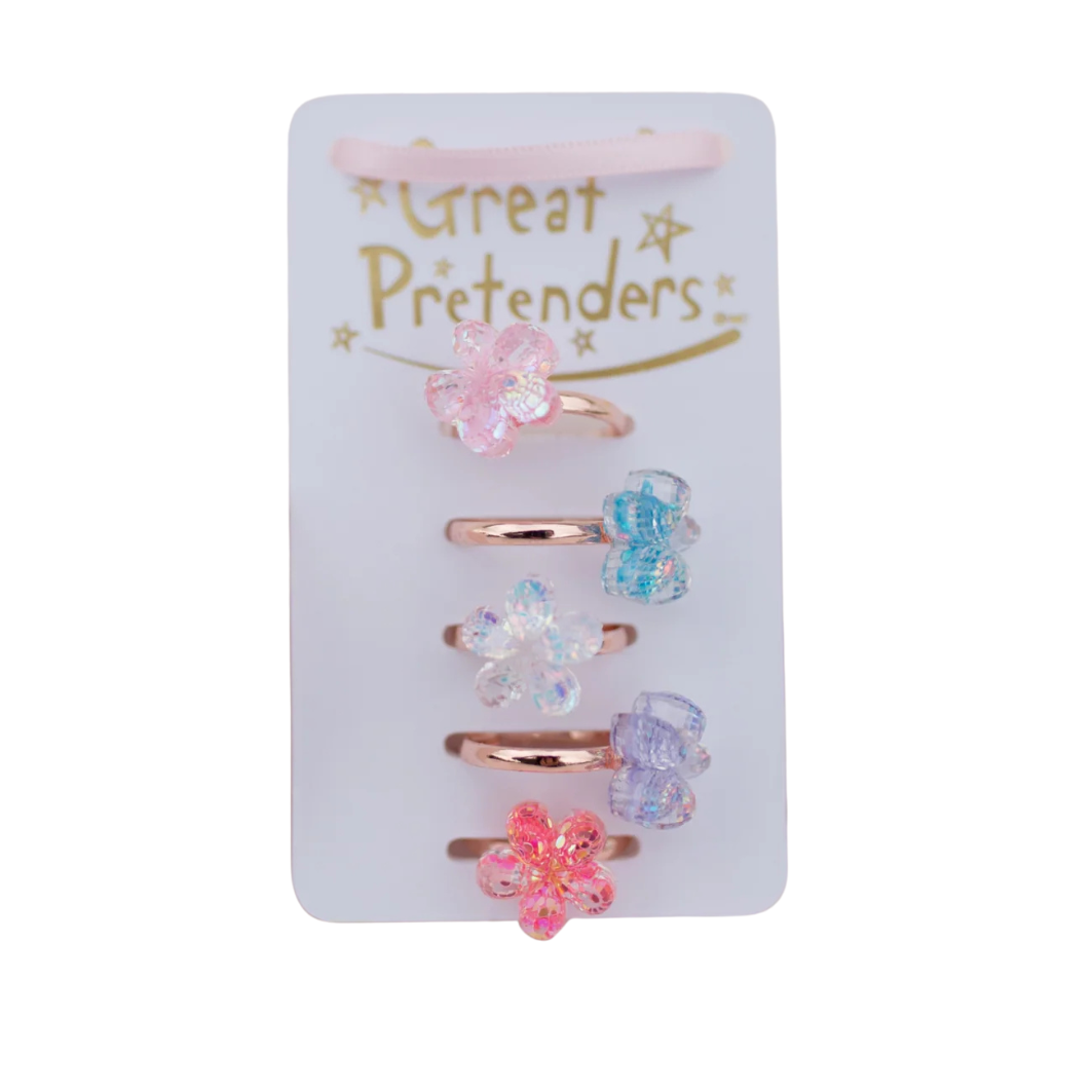 Ensemble de bagues fleurs pour enfants 