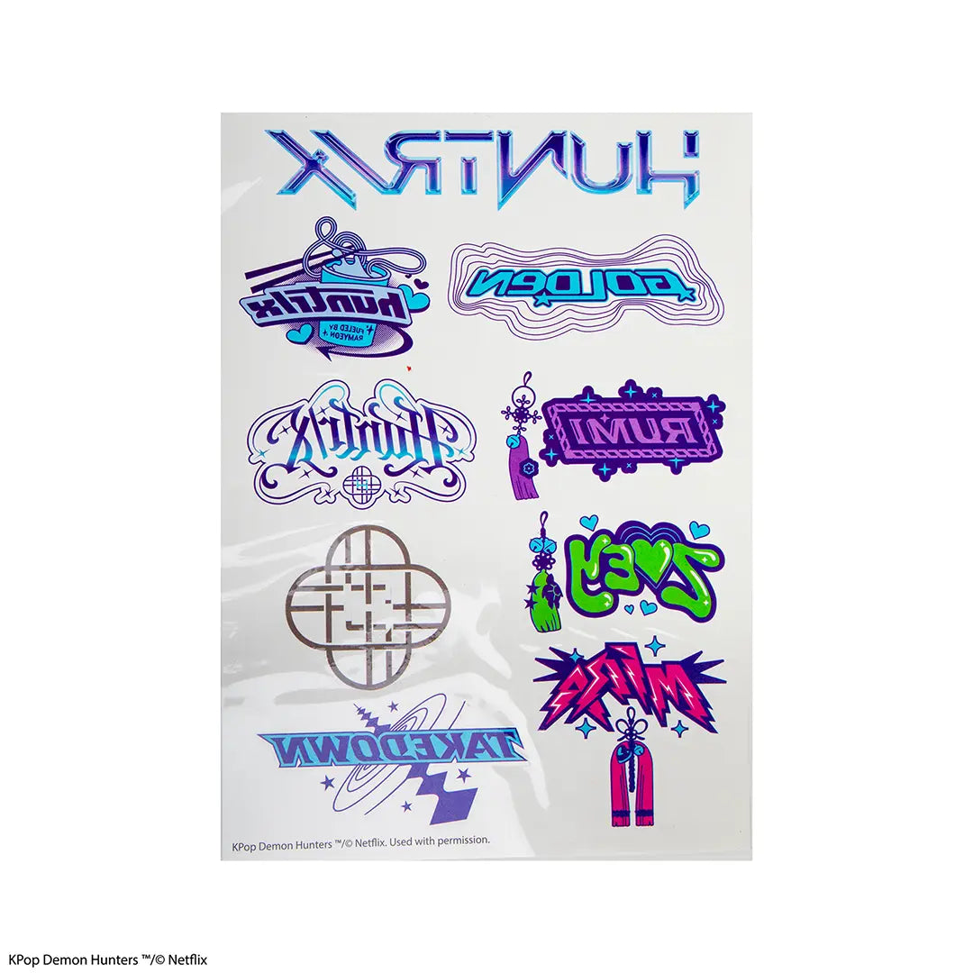 Kpop Demon Hunters tatouages ephemere 