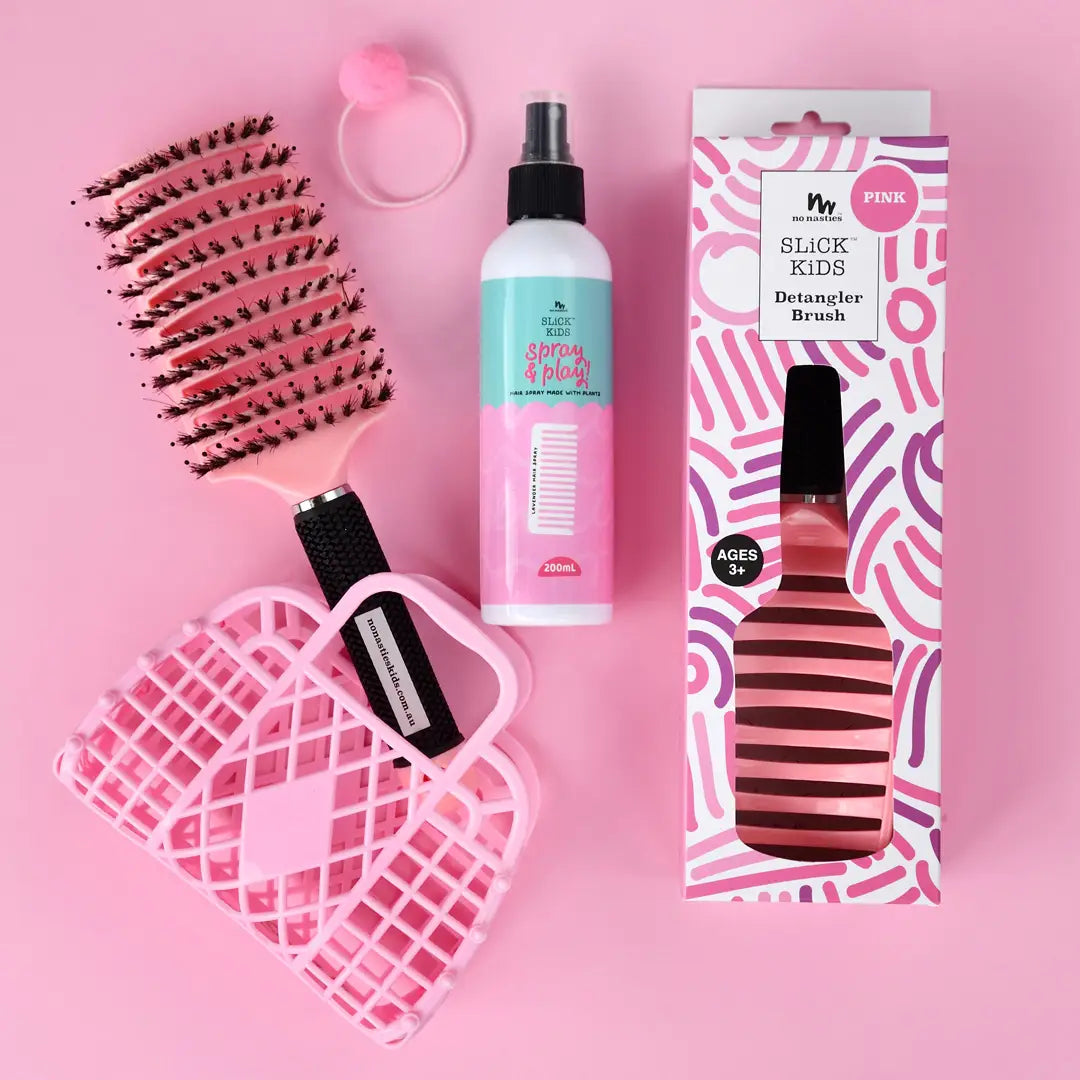 Laque naturelle pour les enfants avec brosse à cheveux
