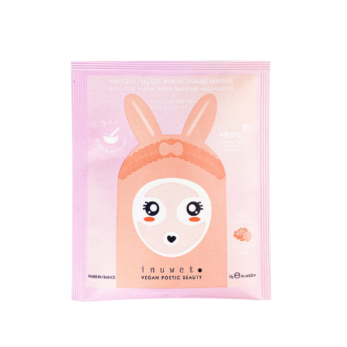 Peel-Off Powder Face Mask "Rose/Lychee" - INUWET
