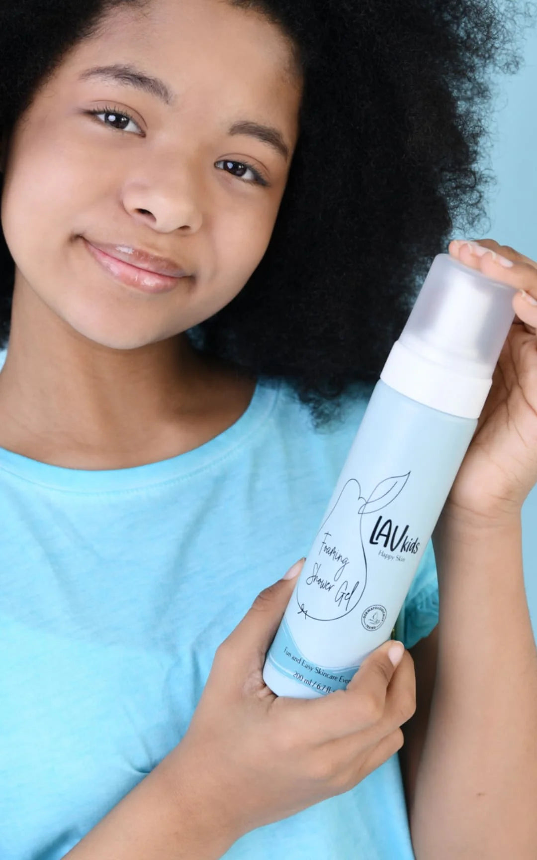 Mousse de douche naturel pour enfants de la marque Lav Kids 