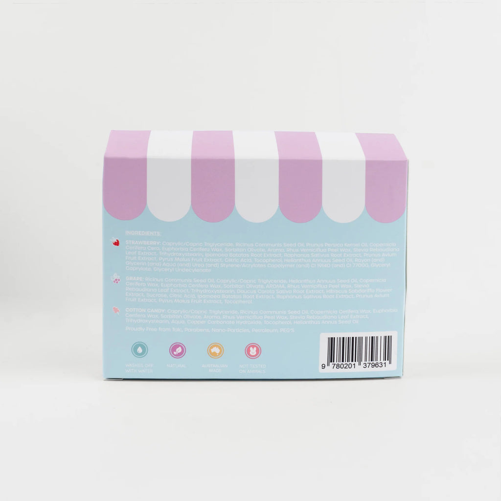 Arrière de l'emballage des gloss naturel pour enfants 