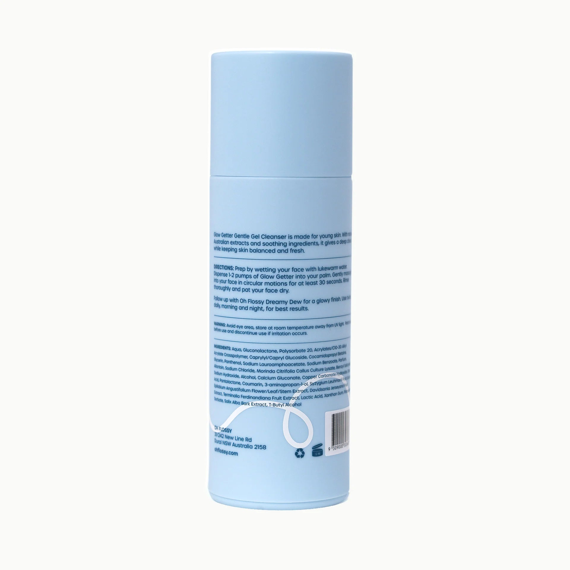 Arrière flacon nettoyant visage enfants 