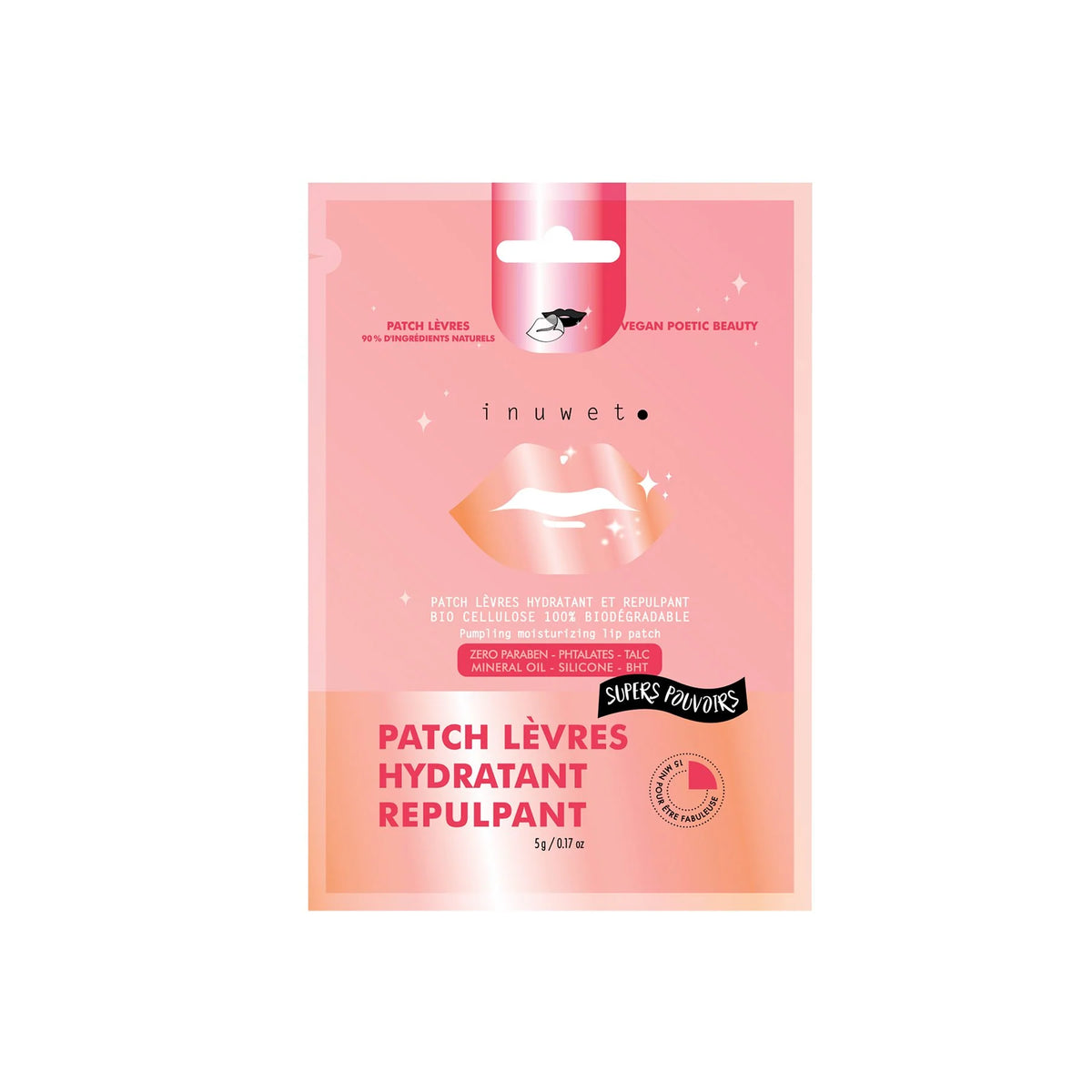 Patch pour les lèvres "Hydratant et repulpant" - INUWET