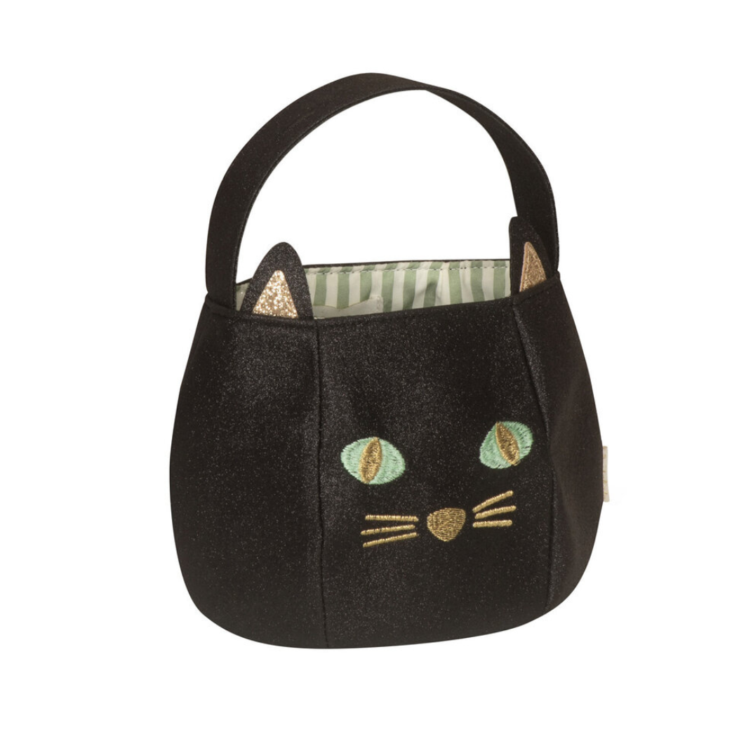 Seau a bonbons enfants chat halloween