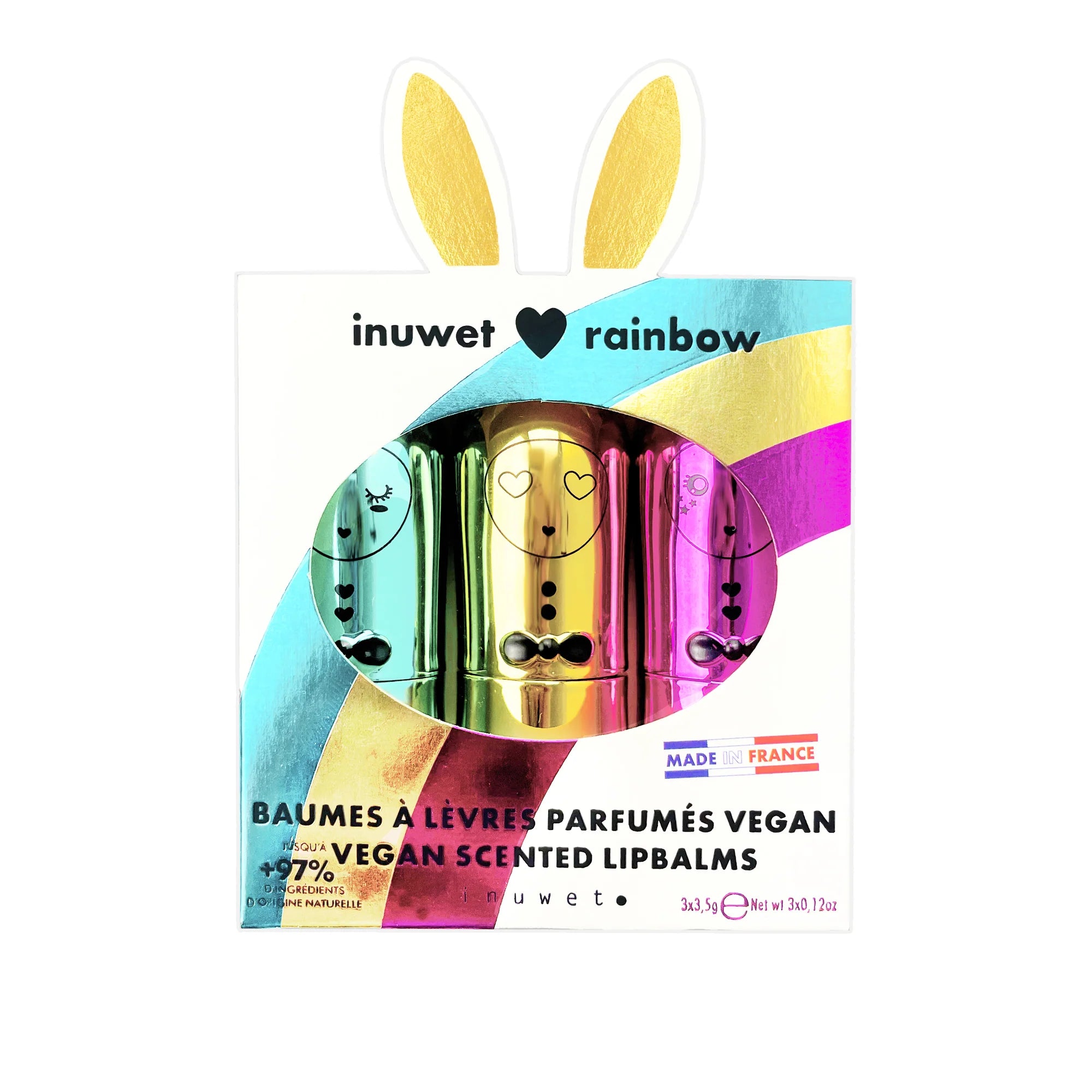 Trio of lip balms "Milkshake, cupcake and cheesecake" - INUWET