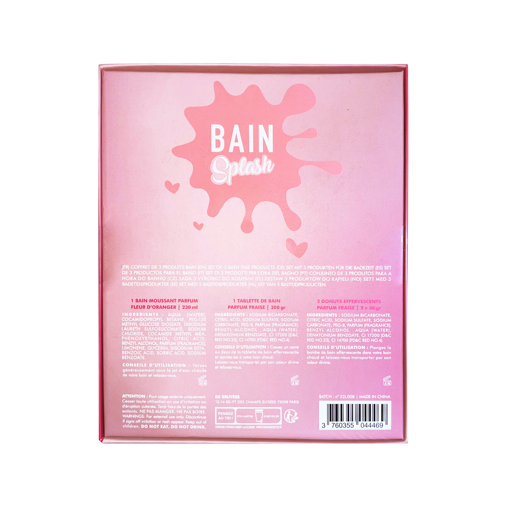 Splash Box "Strawberry" (Bath Bomb and Foam) - INUWET