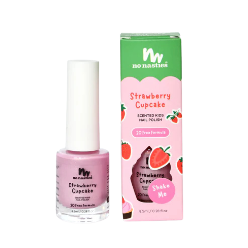 Vernis a ongles pour enfants parfume cupcake aux fraises no nasties kids 