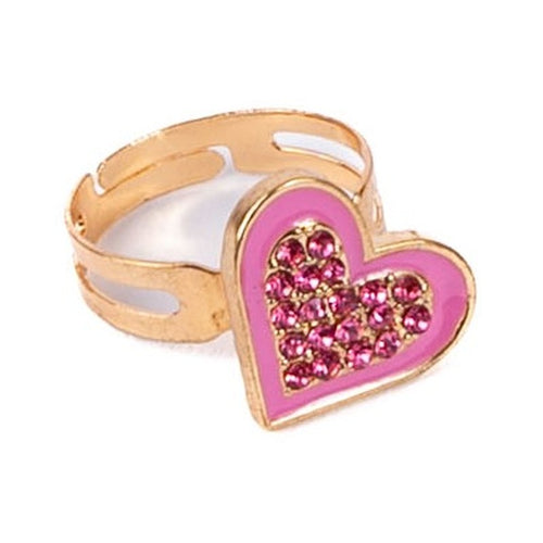 Bague spinner Bling Bling cœur rose Great Pretenders
