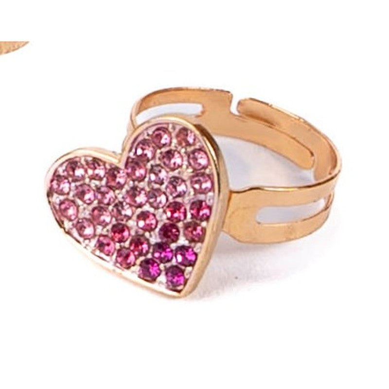 Bague spinner Bling Bling cœur en strass Great Pretenders