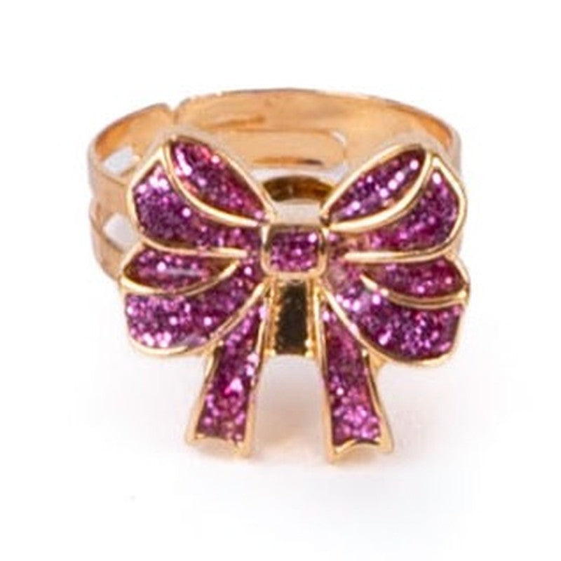 Bague spinner Bling Bling nœud violet Great Pretenders