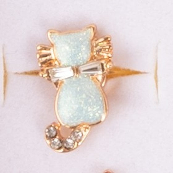 Bague spinner chat bleu ciel Great Pretenders
