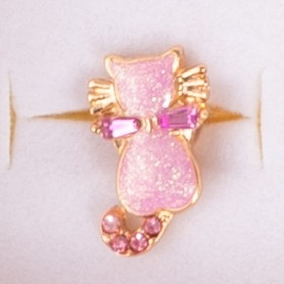 Bague spinner chat rose nacré Great Pretenders