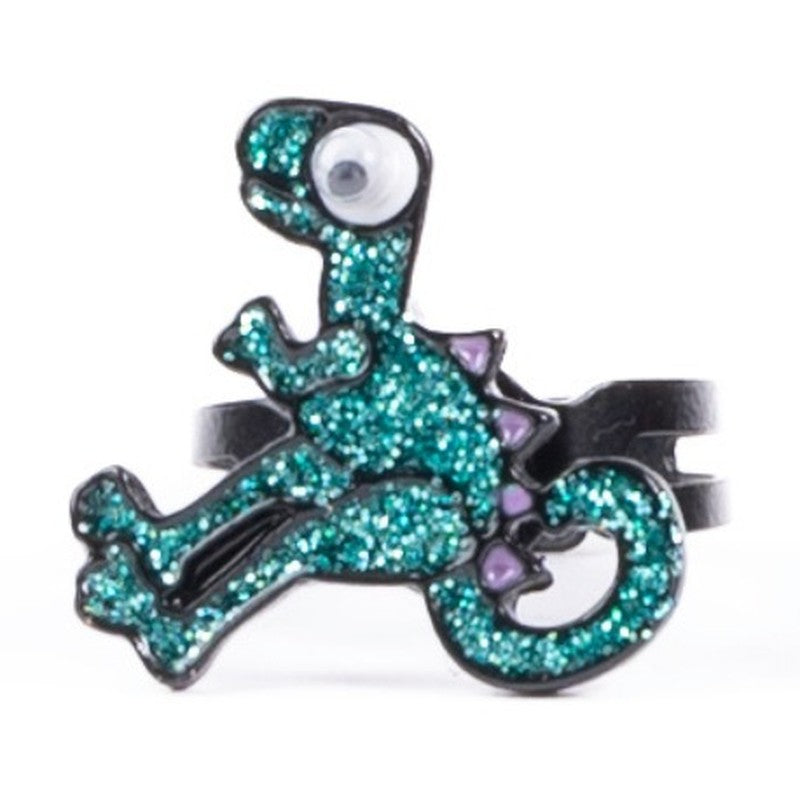 Bague spinner dinosaure dino turquoise Great Pretenders