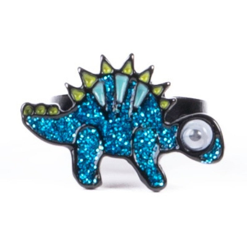 Bague spinner dinosaure stégosaure bleu Great Pretenders